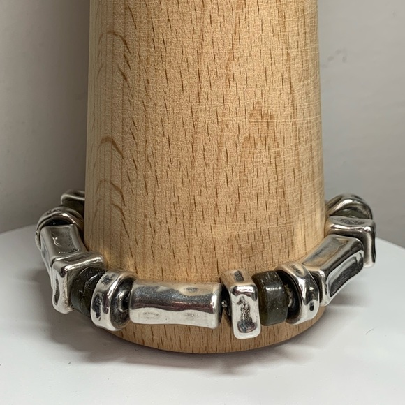 Silpada Vintage RARE Sterling Silver & Labradorite Toggle Clasp Bracelet - Picture 3 of 14